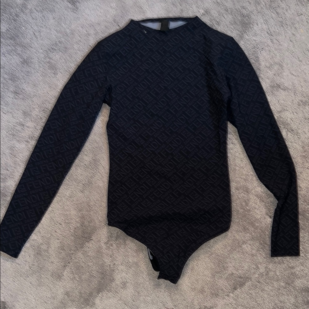 Fendi x Skims Black Long Sleeve Bodysuit
Size Large